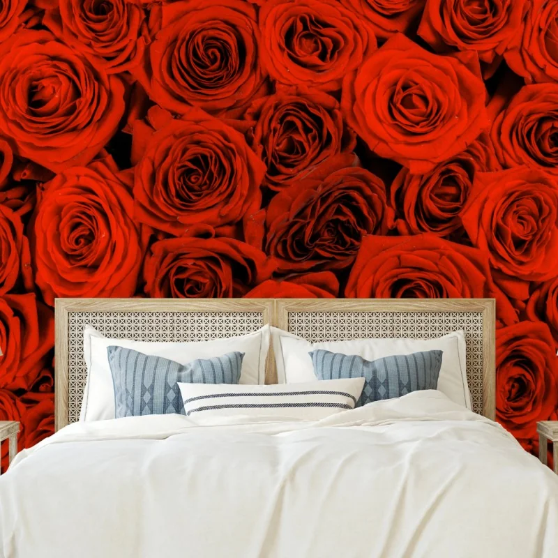 Fototapeta bujny bukiet czerwonych róż – Wallissimo® Fototapeta bujny bukiet czerwonych róż – Wallissimo®