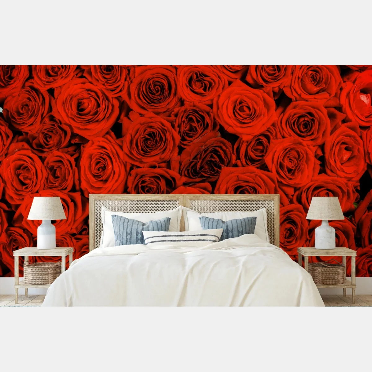 Fototapeta bujny bukiet czerwonych róż – Wallissimo® Fototapeta bujny bukiet czerwonych róż – Wallissimo®