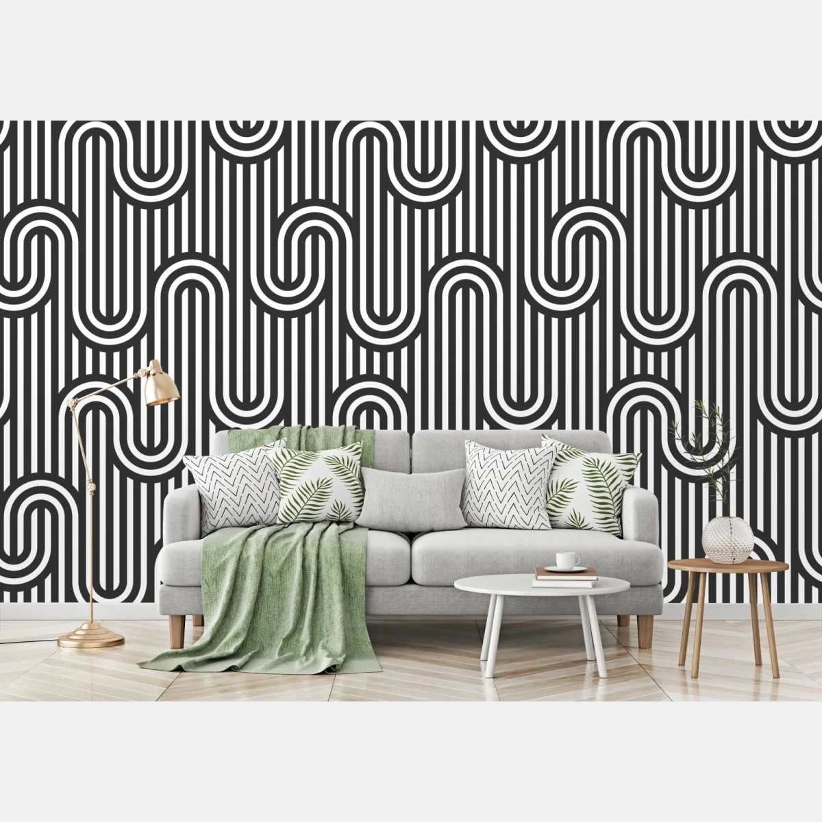 Fototapeta czarno-biały geometryczny wzór optyczny – Wallissimo® Fototapeta czarno-biały geometryczny wzór optyczny – Wallissimo®