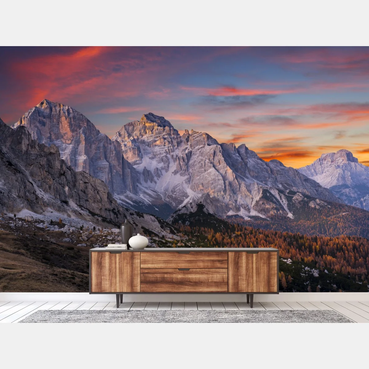 Fototapeta majestatyczny jesienny zachód w górach – Wallissimo® Fototapeta majestatyczny jesienny zachód w górach – Wallissimo®