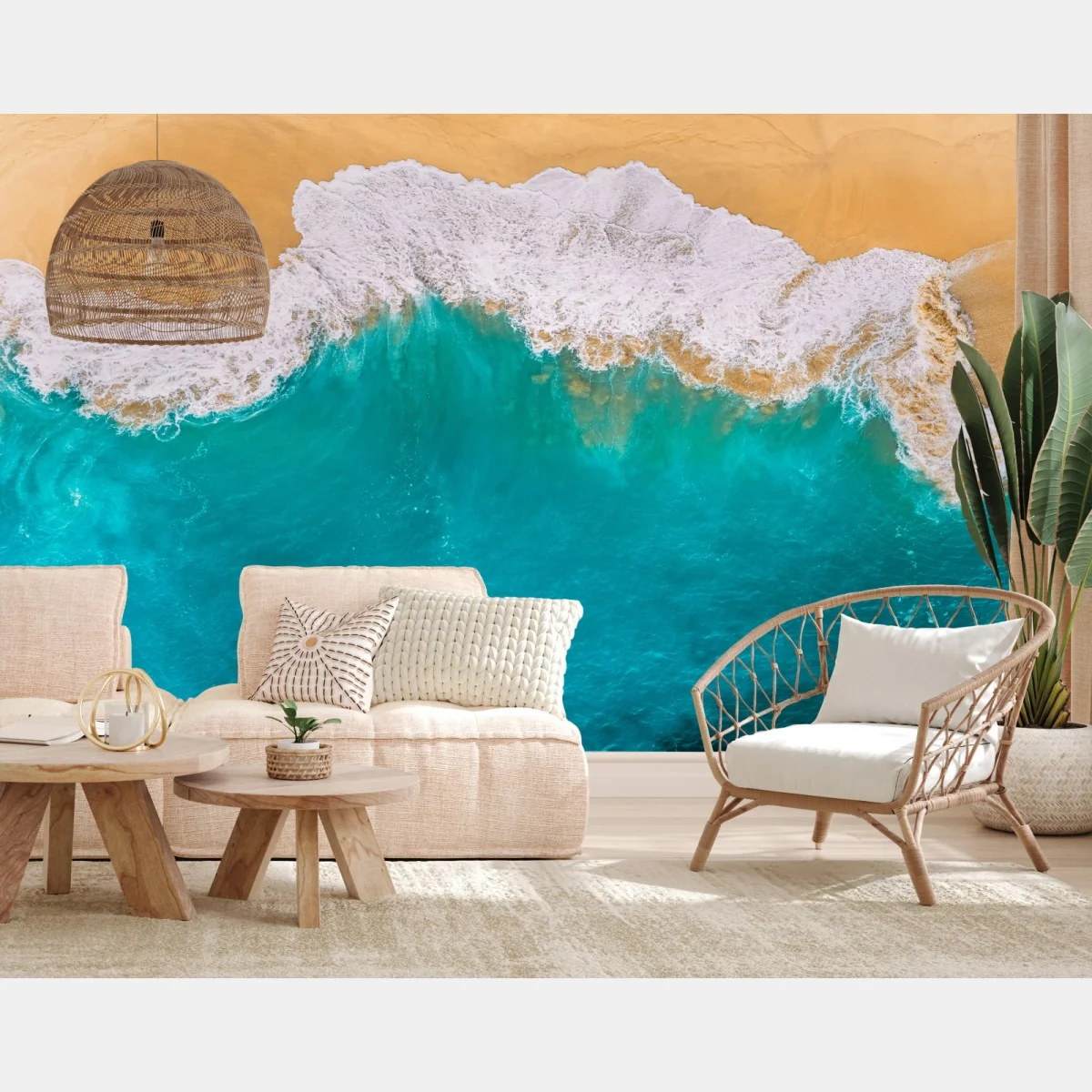 Fototapeta turkusowe fale nad plażą Kelingking, Nusa Penida – Wallissimo® Fototapeta turkusowe fale nad plażą Kelingking, Nusa Penida – Wallissimo®