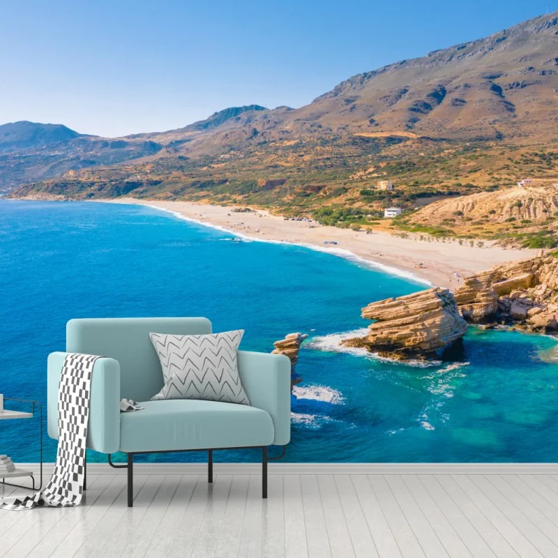 Fototapeta turkusowe wybrzeże panorama plaży