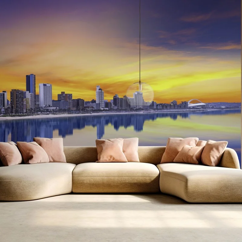 Fototapeta Durban zmierzchowa panorama nad plażą – Wallissimo® Fototapeta Durban zmierzchowa panorama nad plażą – Wallissimo®