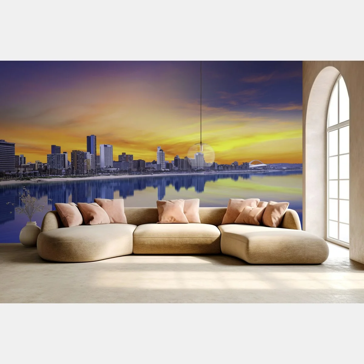 Fototapeta Durban zmierzchowa panorama nad plażą – Wallissimo® Fototapeta Durban zmierzchowa panorama nad plażą – Wallissimo®