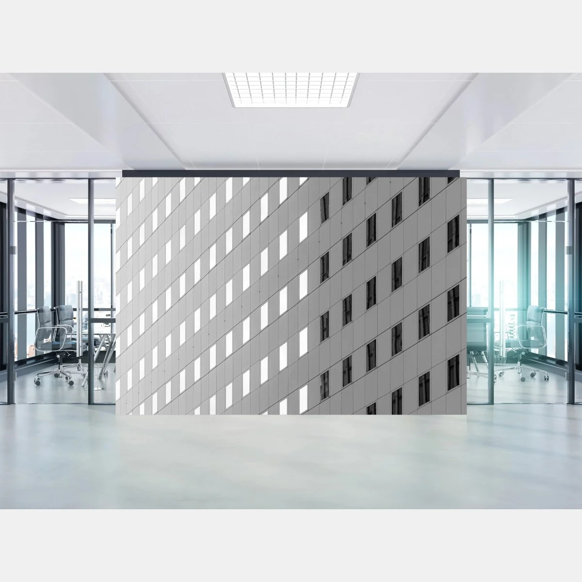 Fototapeta minimalistyczna fasada z geometrycznym wzorem – Wallissimo® Fototapeta minimalistyczna fasada z geometrycznym wzorem – Wallissimo®