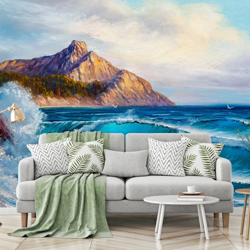 Fototapeta turkusowa fala - pejzaż morski – Wallissimo® Fototapeta turkusowa fala - pejzaż morski – Wallissimo®