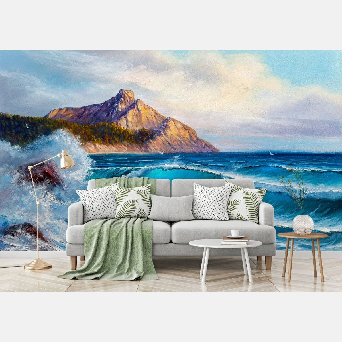 Fototapeta turkusowa fala - pejzaż morski – Wallissimo® Fototapeta turkusowa fala - pejzaż morski – Wallissimo®