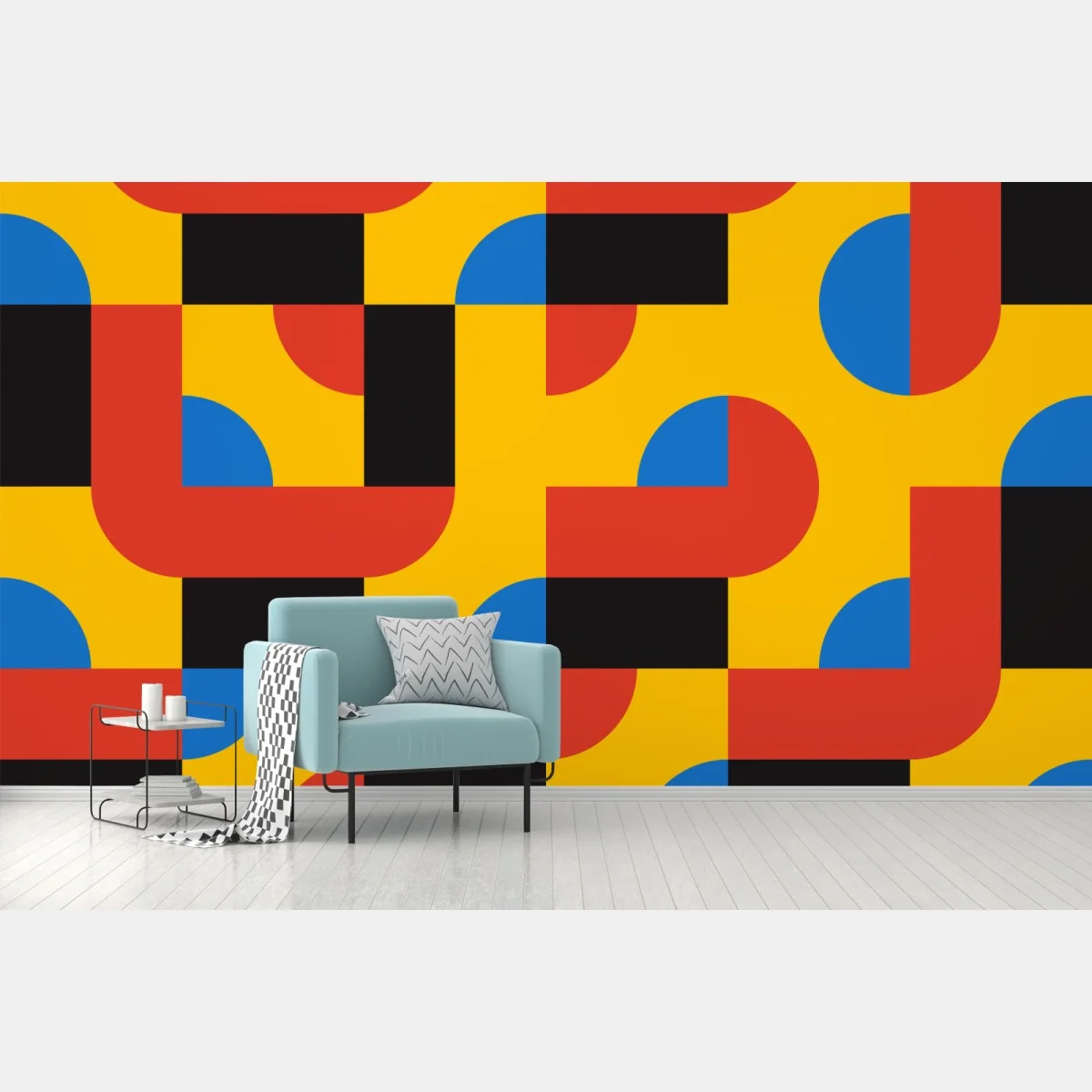 Fototapeta odważny geometryczny wzór na ścianę – Wallissimo® Fototapeta odważny geometryczny wzór na ścianę – Wallissimo®