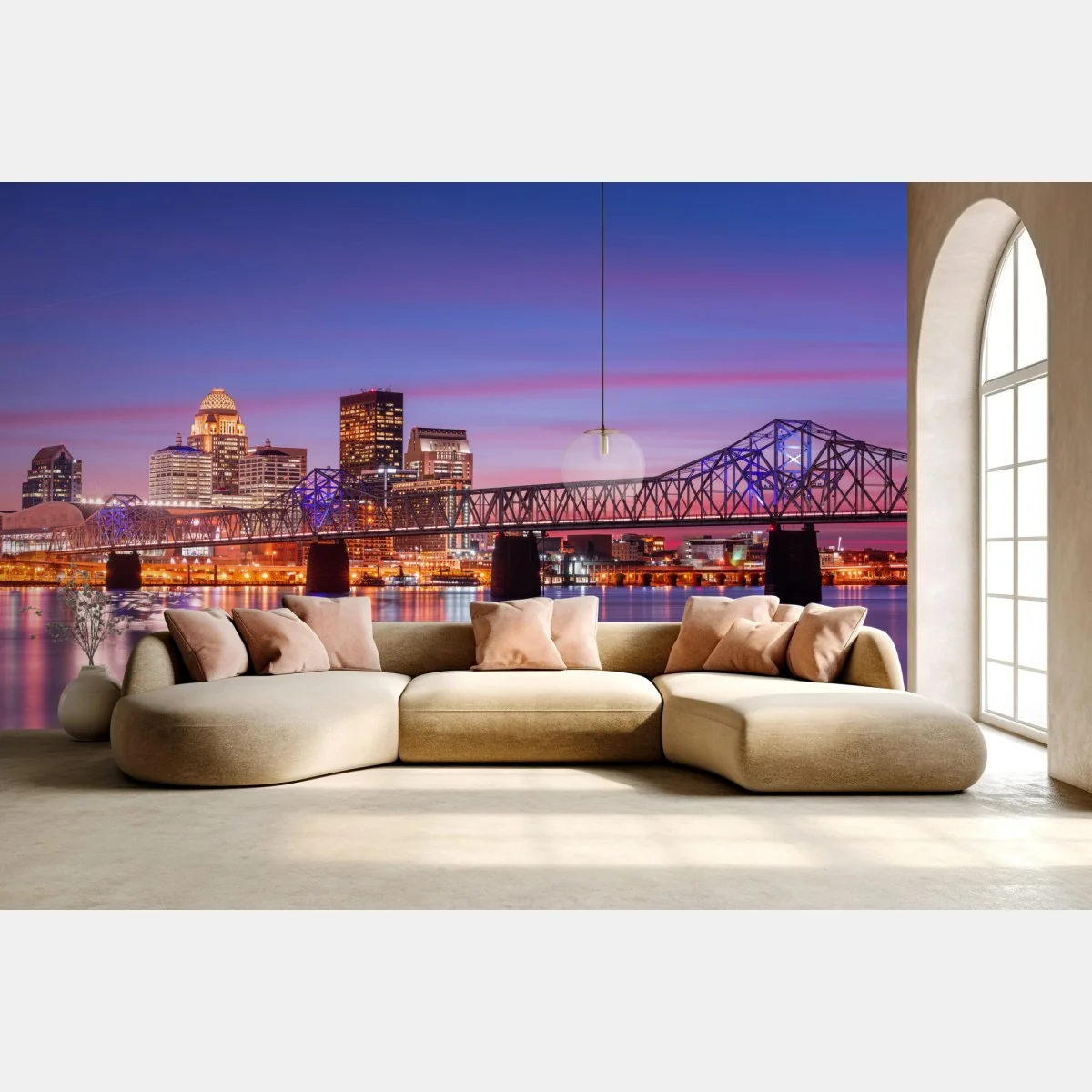 Fototapeta Louisville panorama miasta o zmierzchu – Wallissimo® Fototapeta Louisville panorama miasta o zmierzchu – Wallissimo®