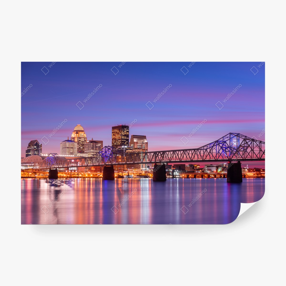 Fototapeta Louisville panorama miasta o zmierzchu – Wallissimo® Fototapeta Louisville panorama miasta o zmierzchu – Wallissimo®
