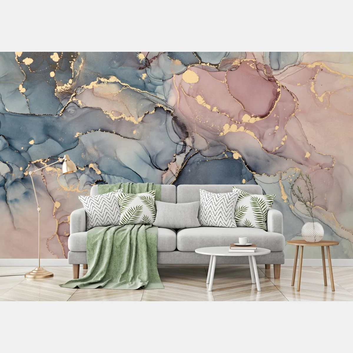 Fototapeta delikatne pastelowe płynne marmury ze złotymi żyłkami – Wallissimo® Fototapeta delikatne pastelowe płynne marmury ze złotymi żyłkami – Wallissimo®