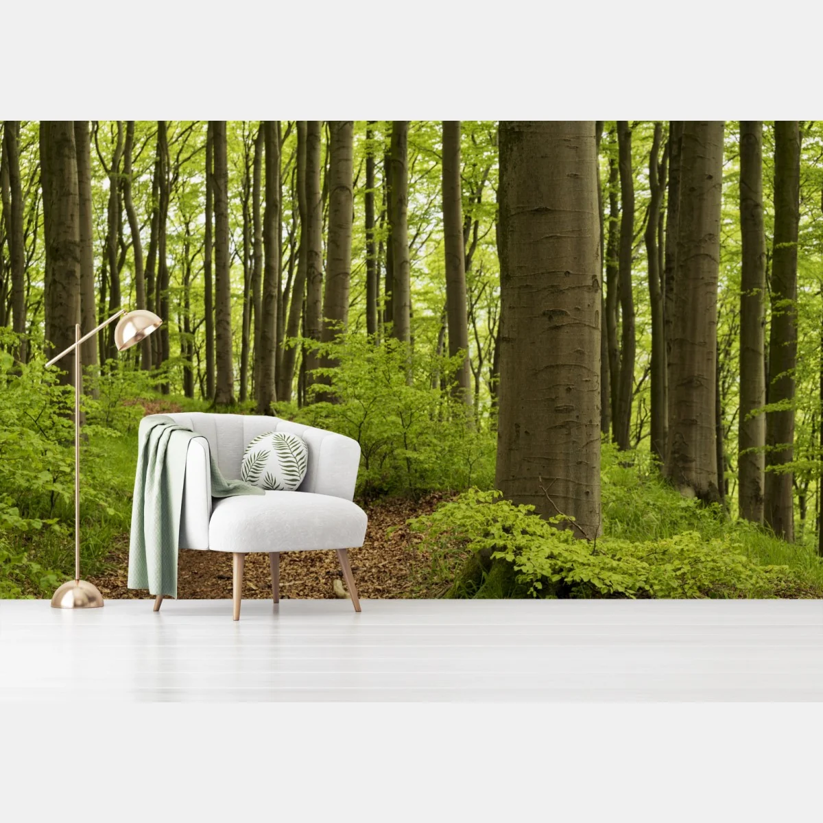 Fototapeta spokojna zielona ścieżka leśna – Wallissimo® Fototapeta spokojna zielona ścieżka leśna – Wallissimo®