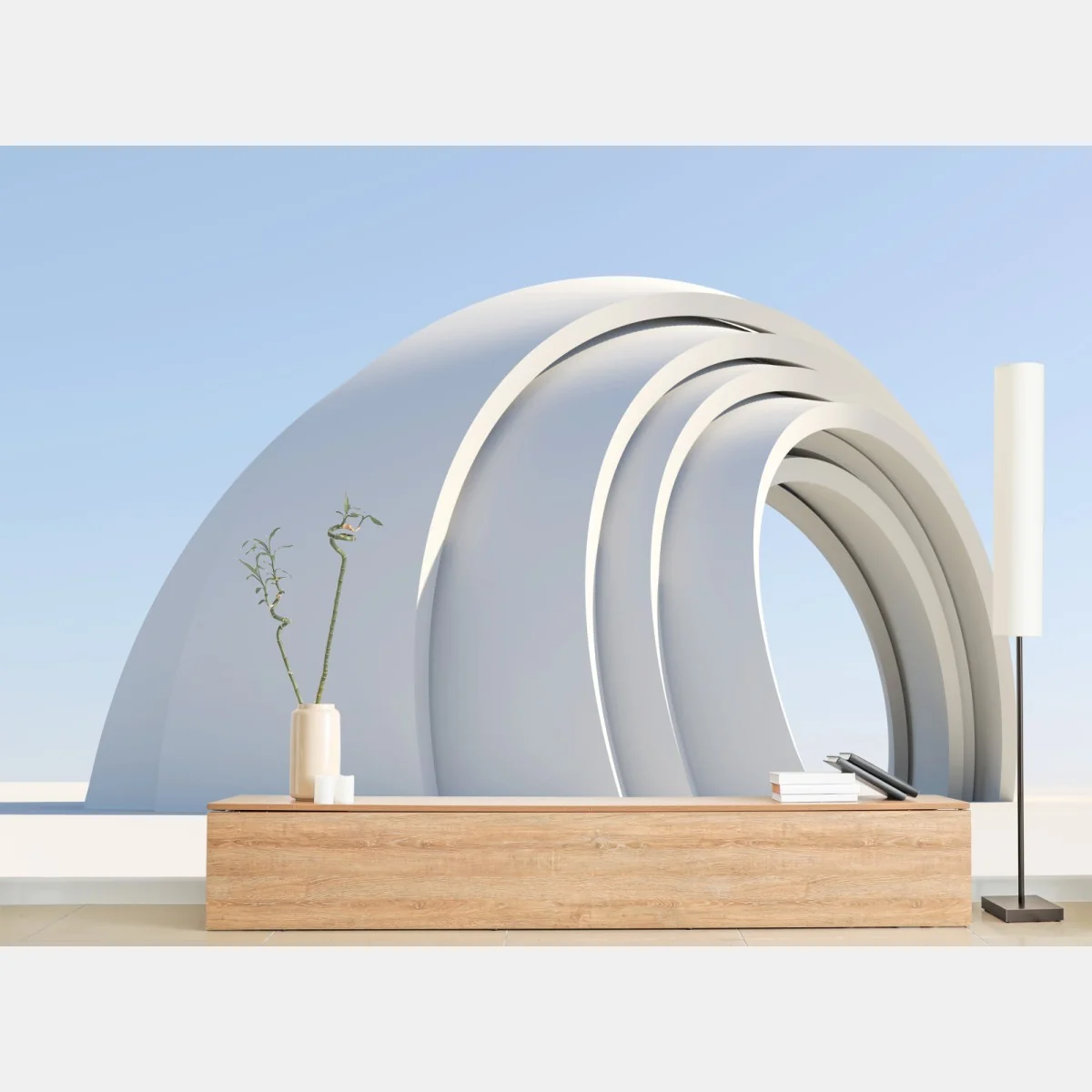 Fototapeta minimalistyczna rzeźba łuku – Wallissimo® Fototapeta minimalistyczna rzeźba łuku – Wallissimo®