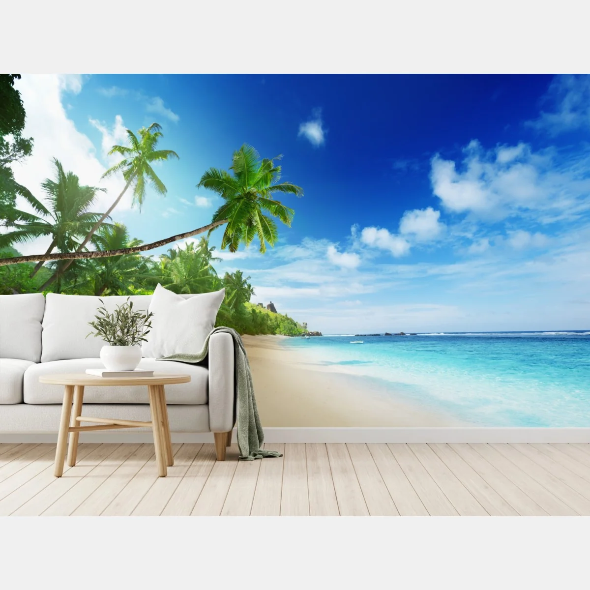 Fototapeta zachód słońca na plaży Mahe, Seszele – Wallissimo®