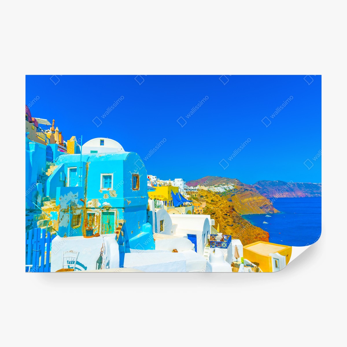 Fototapeta słoneczny widok na Oia, Santorini – Wallissimo® Fototapeta słoneczny widok na Oia, Santorini – Wallissimo®
