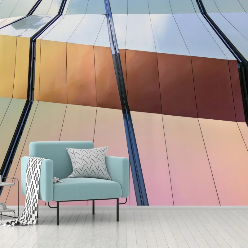 Fototapeta iryzująca nowoczesna fasada z paneli – Wallissimo® Fototapeta iryzująca nowoczesna fasada z paneli – Wallissimo®