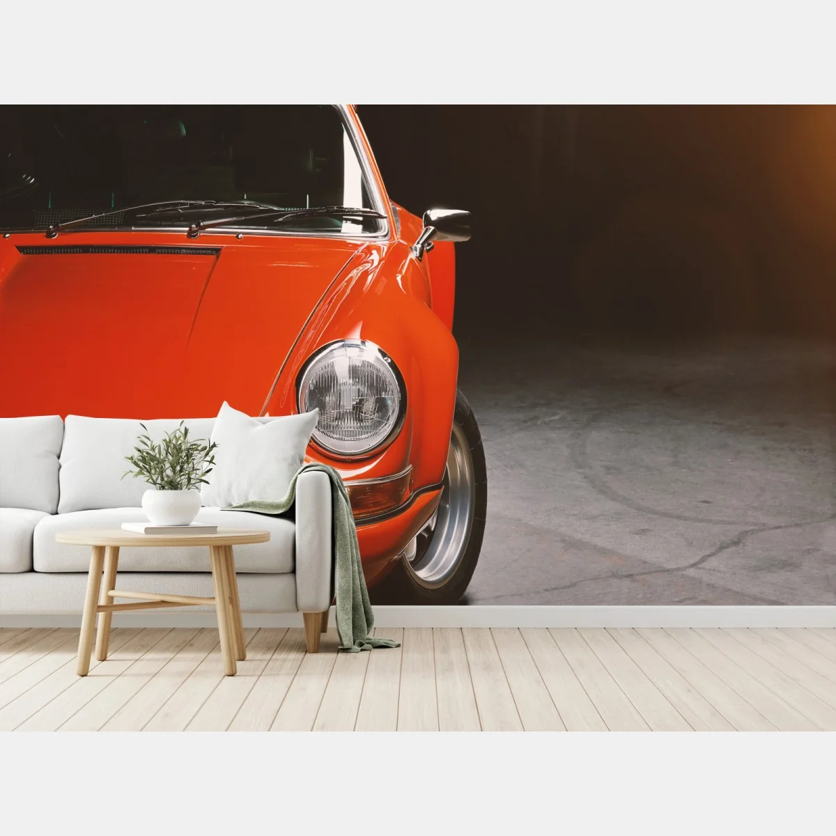 Fototapeta czerwony zabytkowy samochód sportowy zbliżenie – Wallissimo® Fototapeta czerwony zabytkowy samochód sportowy zbliżenie – Wallissimo®