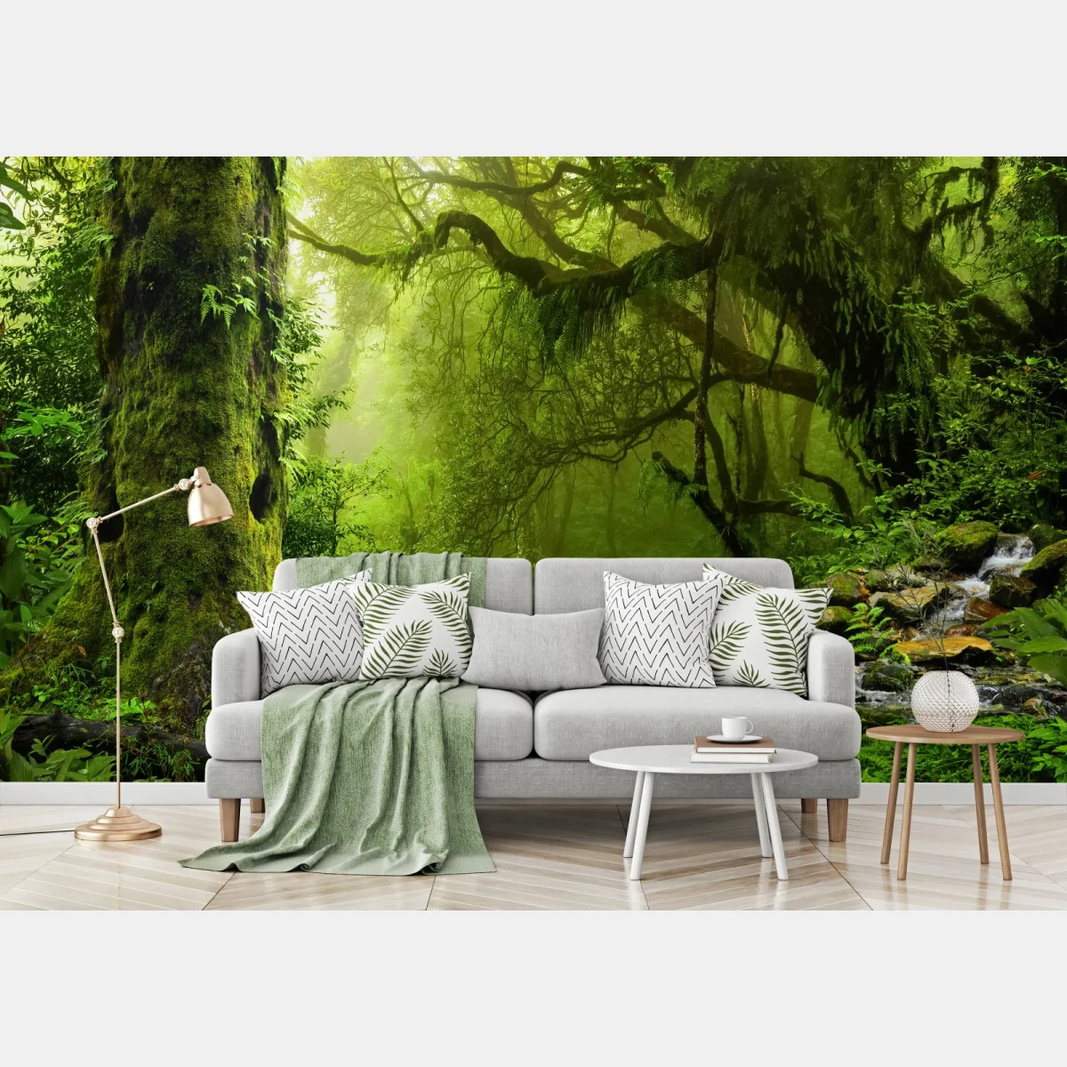 Fototapeta zaczarowany zielony leśny strumień – Wallissimo® Fototapeta zaczarowany zielony leśny strumień – Wallissimo®