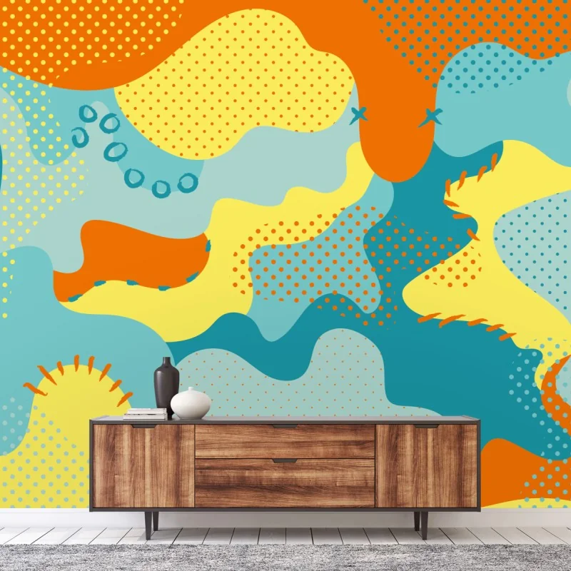 Fototapeta żywy abstrakcyjny motyw pop-art – Wallissimo® Fototapeta żywy abstrakcyjny motyw pop-art – Wallissimo®