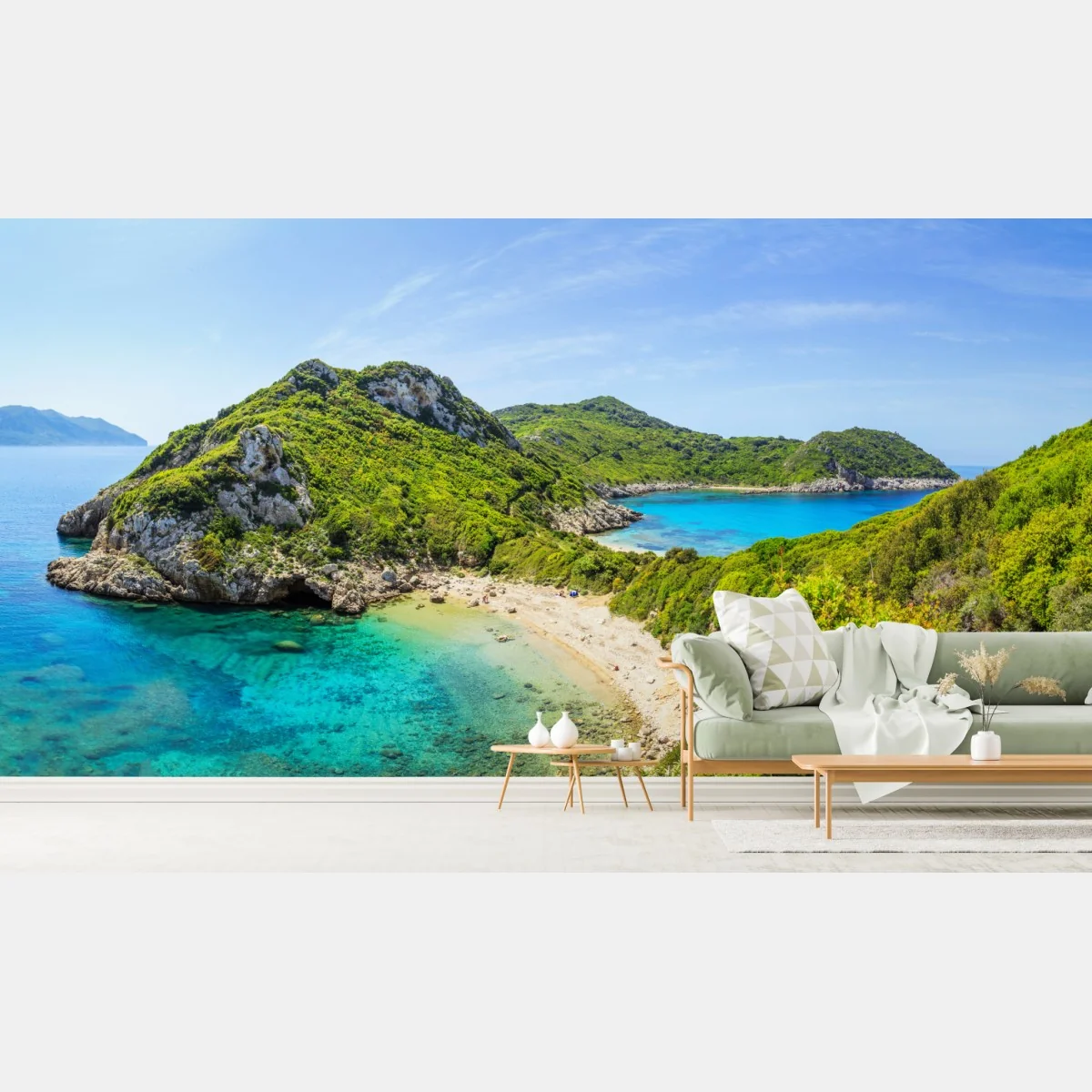 Fototapeta turkusowa zatoka na wyspie – Wallissimo® Fototapeta turkusowa zatoka na wyspie – Wallissimo®