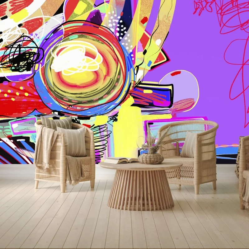 Fototapeta żywa fioletowa kompozycja abstrakcyjna – Wallissimo® Fototapeta żywa fioletowa kompozycja abstrakcyjna – Wallissimo®