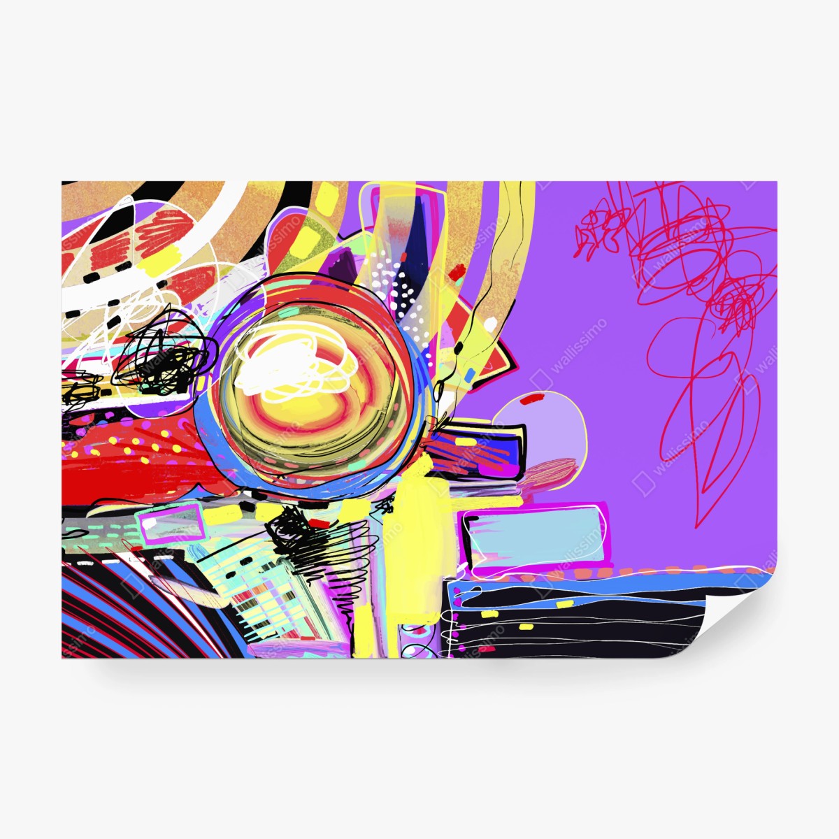 Fototapeta żywa fioletowa kompozycja abstrakcyjna – Wallissimo® Fototapeta żywa fioletowa kompozycja abstrakcyjna – Wallissimo®