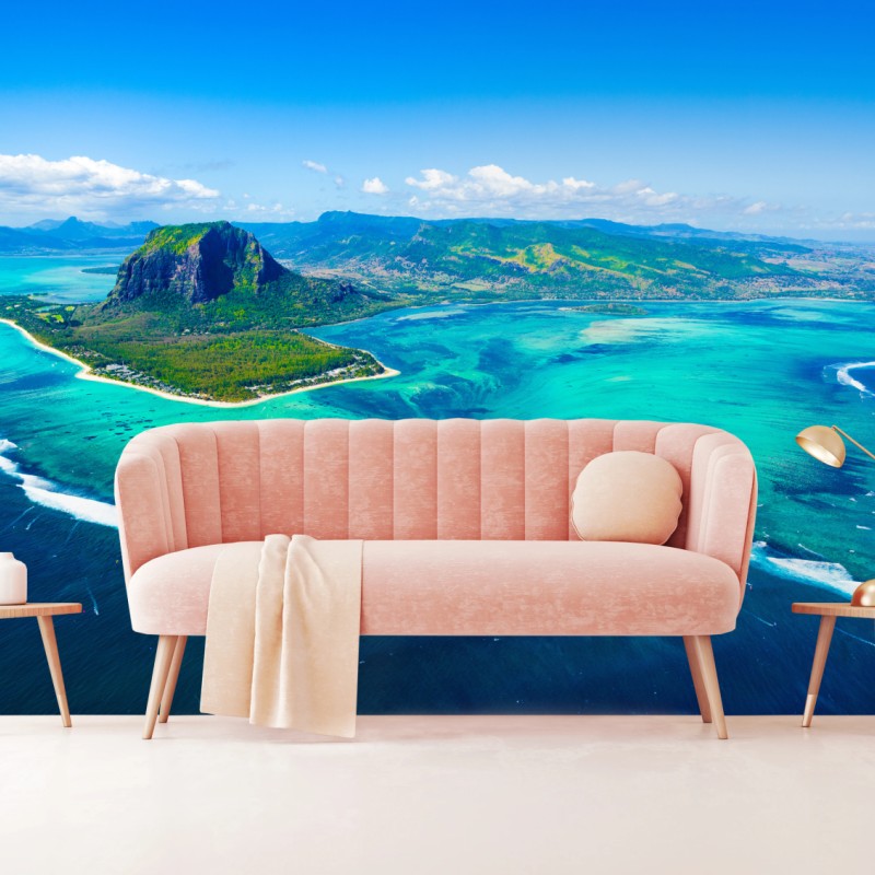 Fototapeta panorama Le Morne nad laguną Mauritiusa – Wallissimo® Fototapeta panorama Le Morne nad laguną Mauritiusa – Wallissimo®