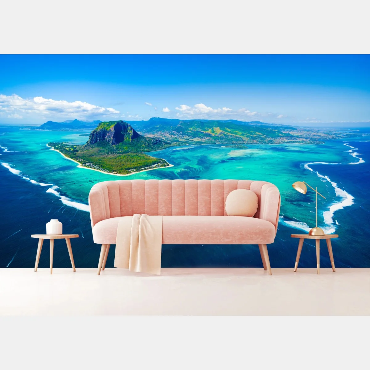 Fototapeta panorama Le Morne nad laguną Mauritiusa – Wallissimo® Fototapeta panorama Le Morne nad laguną Mauritiusa – Wallissimo®