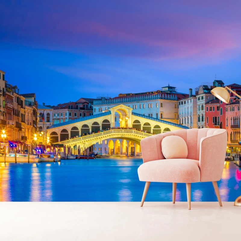 Fototapeta most Rialto o zmierzchu, Wenecja – Wallissimo® Fototapeta most Rialto o zmierzchu, Wenecja – Wallissimo®