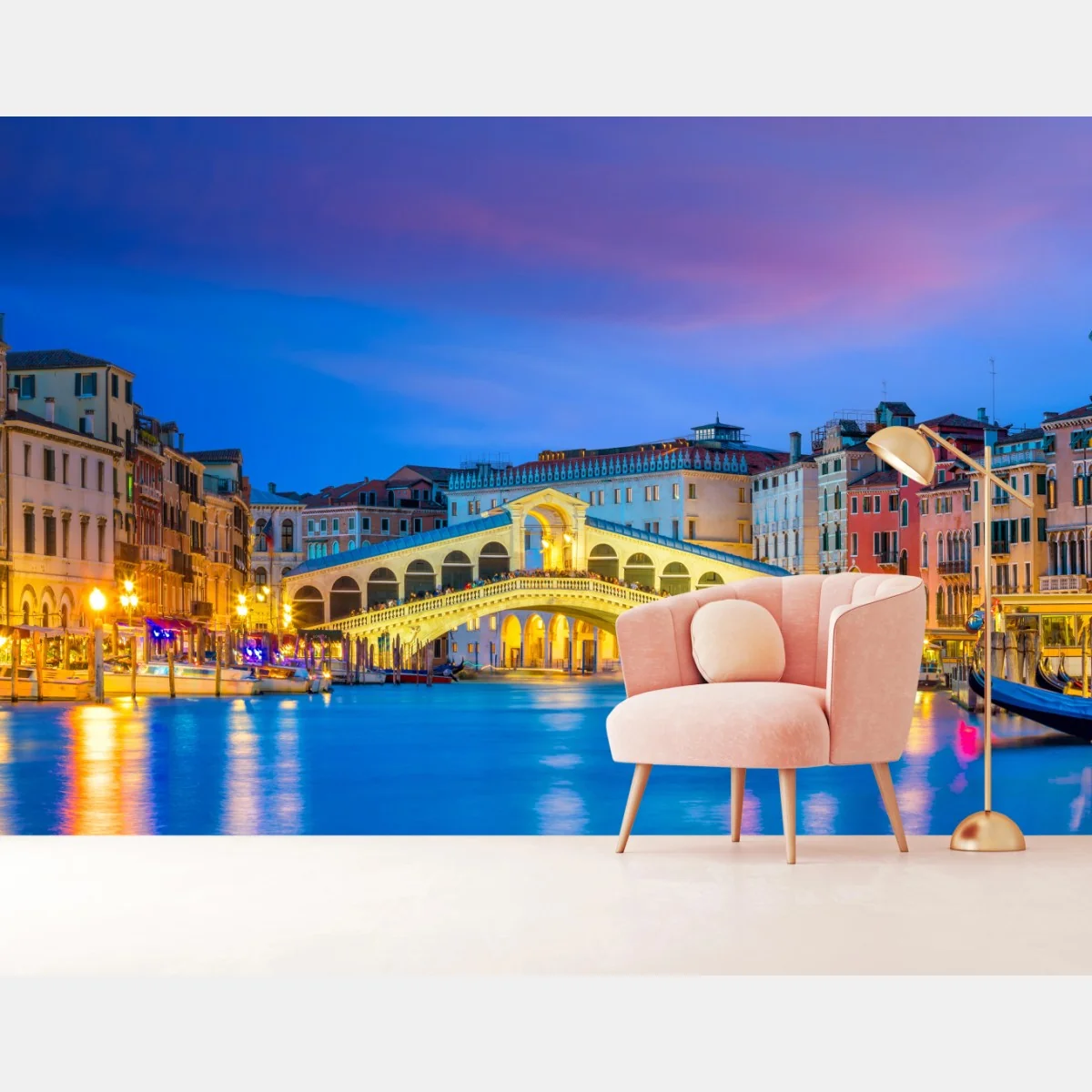 Fototapeta most Rialto o zmierzchu, Wenecja – Wallissimo® Fototapeta most Rialto o zmierzchu, Wenecja – Wallissimo®