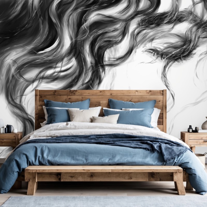 Fototapeta eteryczny monochromatyczny portret – Wallissimo® Fototapeta eteryczny monochromatyczny portret – Wallissimo®