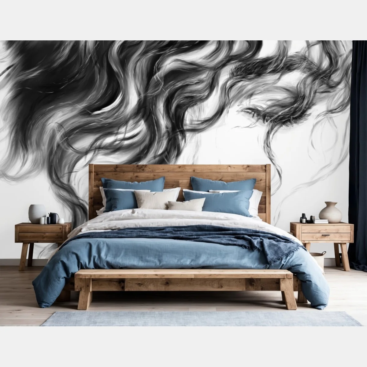Fototapeta eteryczny monochromatyczny portret – Wallissimo® Fototapeta eteryczny monochromatyczny portret – Wallissimo®