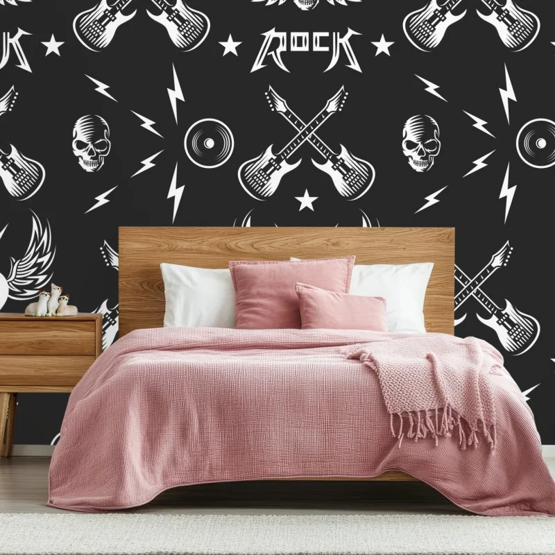 Fototapeta bezszwowy wzór rockowych ikon – Wallissimo® Fototapeta bezszwowy wzór rockowych ikon – Wallissimo®