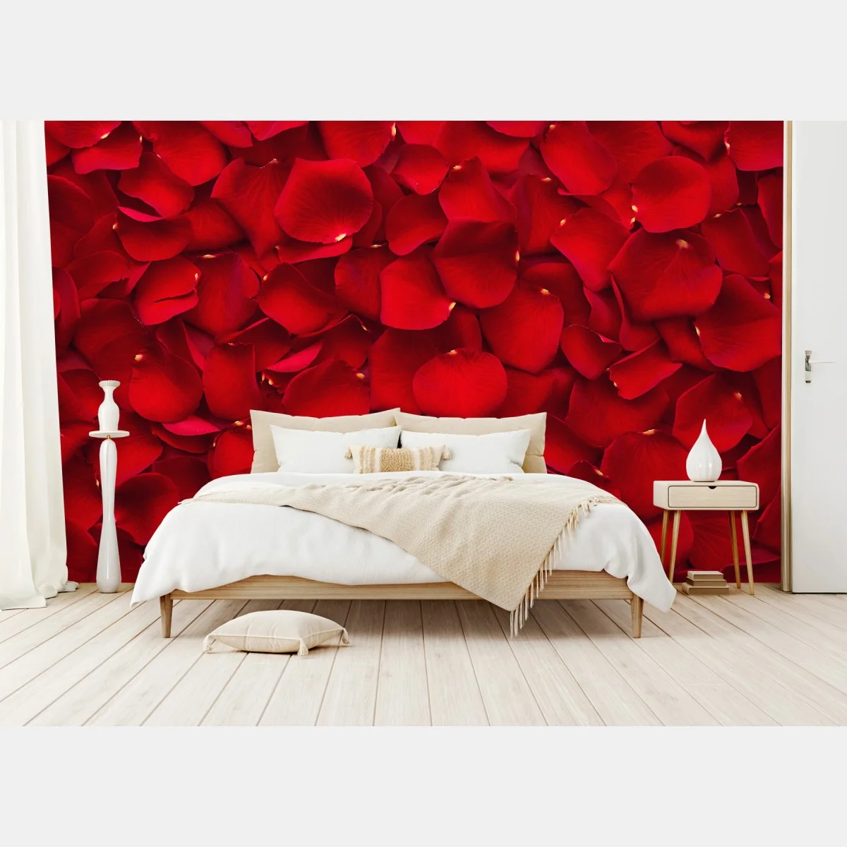 Fototapeta czerwone płatki róż tło – Wallissimo® Fototapeta czerwone płatki róż tło – Wallissimo®