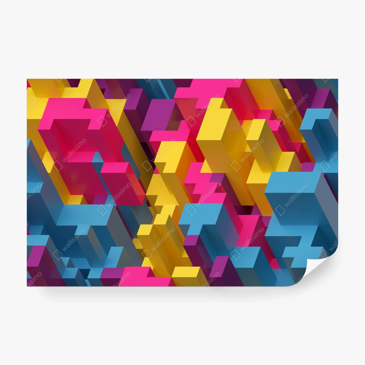 Fototapeta kolorowy wzór voxel 3d – Wallissimo® Fototapeta kolorowy wzór voxel 3d – Wallissimo®