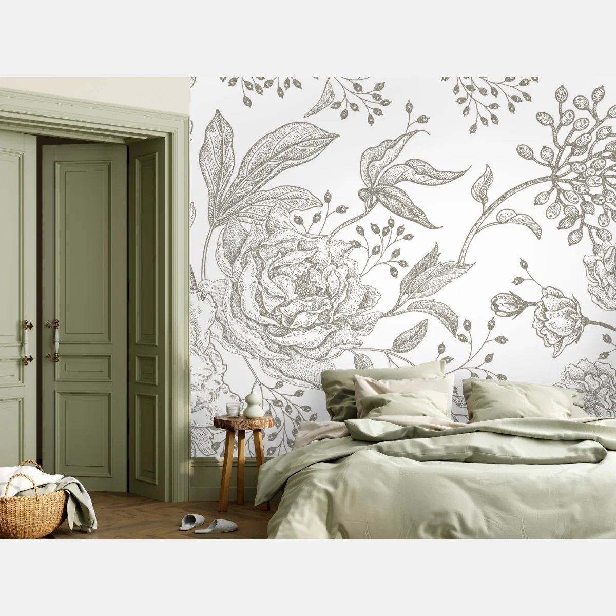 Fototapeta delikatny botaniczny wzór kwiatowy w stylu vintage – Wallissimo® Fototapeta delikatny botaniczny wzór kwiatowy w stylu vintage – Wallissimo®