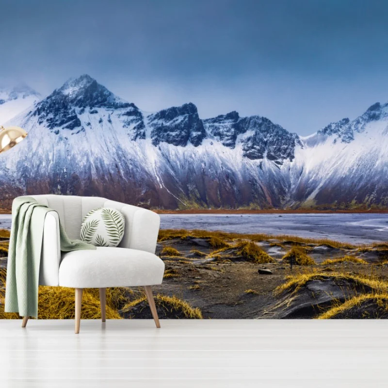 Fototapeta panorama Vestrahorn na Stokksnes – Wallissimo® Fototapeta panorama Vestrahorn na Stokksnes – Wallissimo®