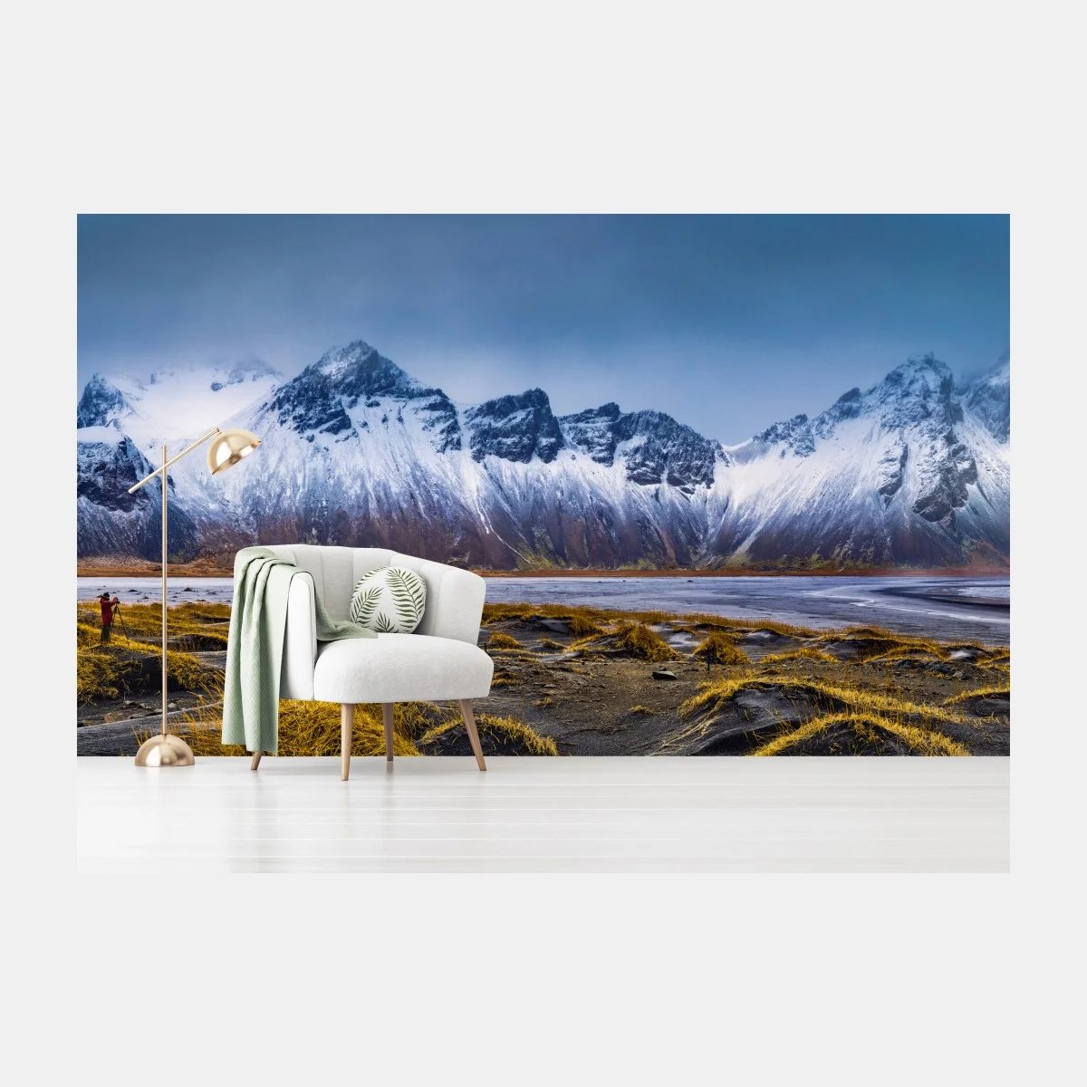 Fototapeta panorama Vestrahorn na Stokksnes – Wallissimo® Fototapeta panorama Vestrahorn na Stokksnes – Wallissimo®