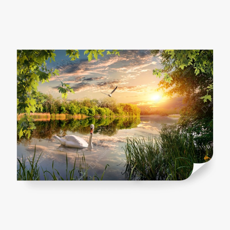 Fototapeta panorama Dubaju o zachodzie słońca – Wallissimo®