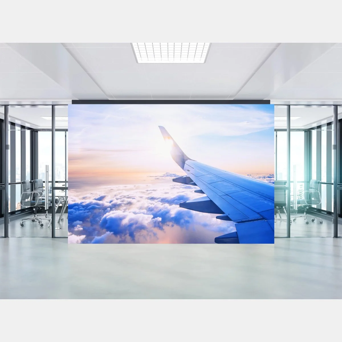 Fototapeta ponad chmurami widok z lotu ptaka – Wallissimo® Fototapeta ponad chmurami widok z lotu ptaka – Wallissimo®