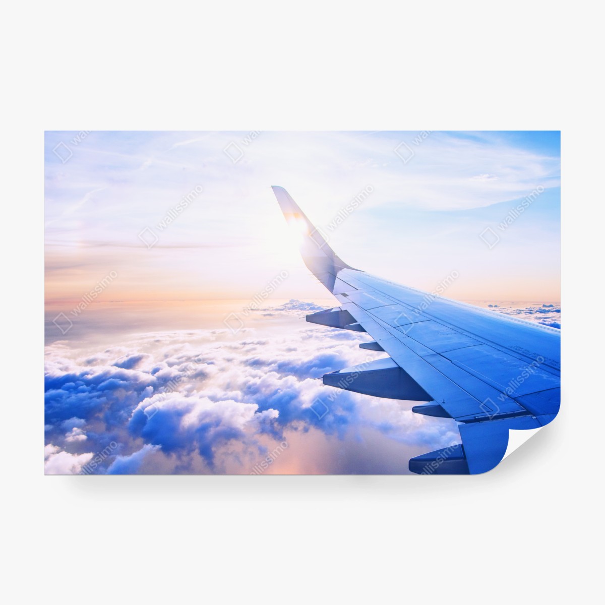 Fototapeta ponad chmurami widok z lotu ptaka – Wallissimo® Fototapeta ponad chmurami widok z lotu ptaka – Wallissimo®