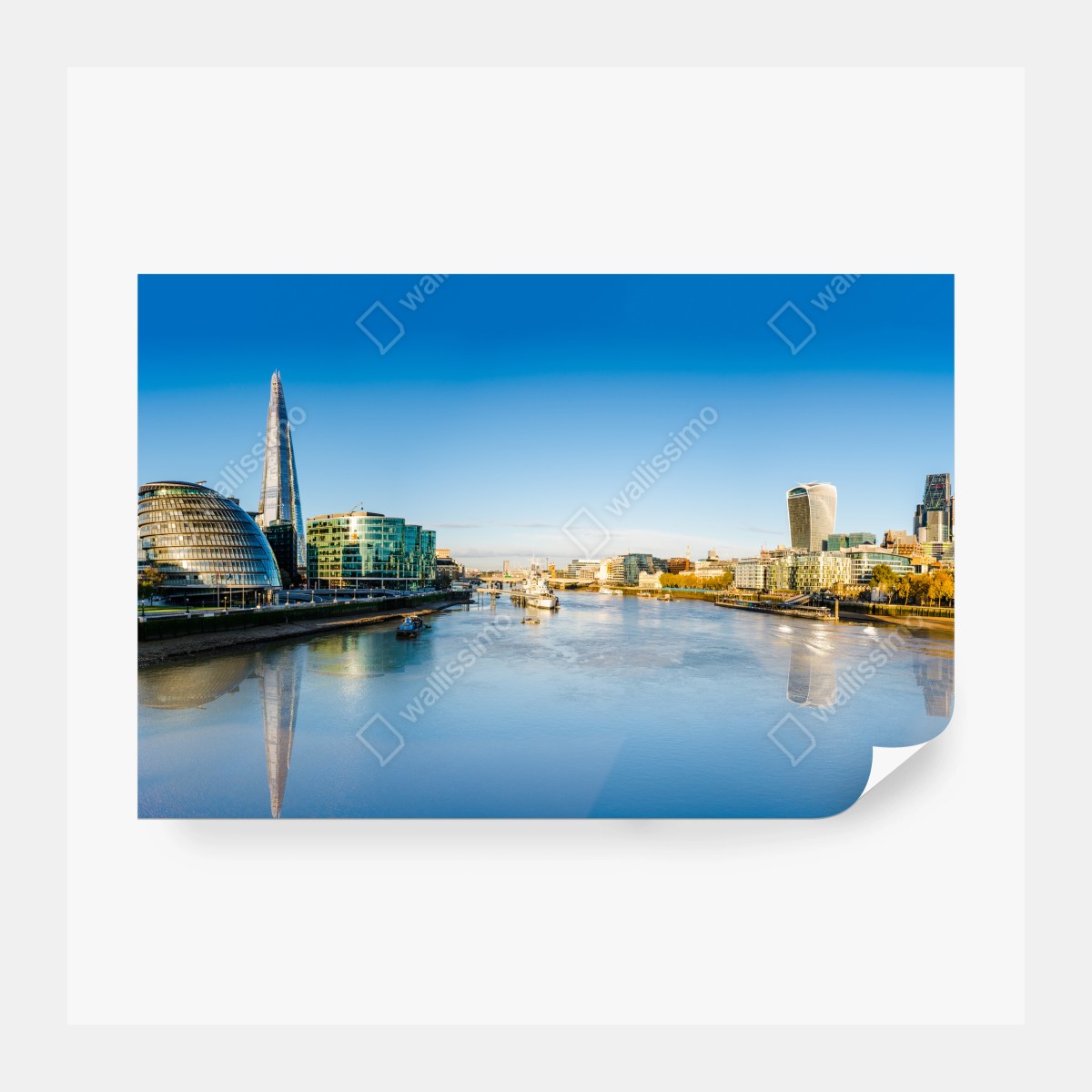 Fototapeta Londyn panoramiczny widok nad Tamizą – Wallissimo® Fototapeta Londyn panoramiczny widok nad Tamizą – Wallissimo®