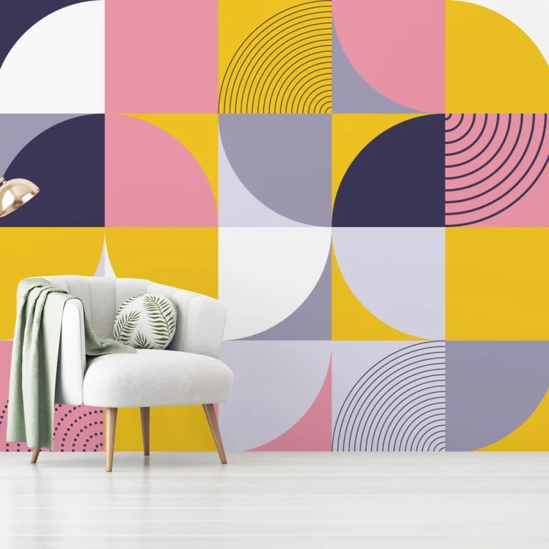 Fototapeta pastelowa geometryczna mozaika – Wallissimo® Fototapeta pastelowa geometryczna mozaika – Wallissimo®