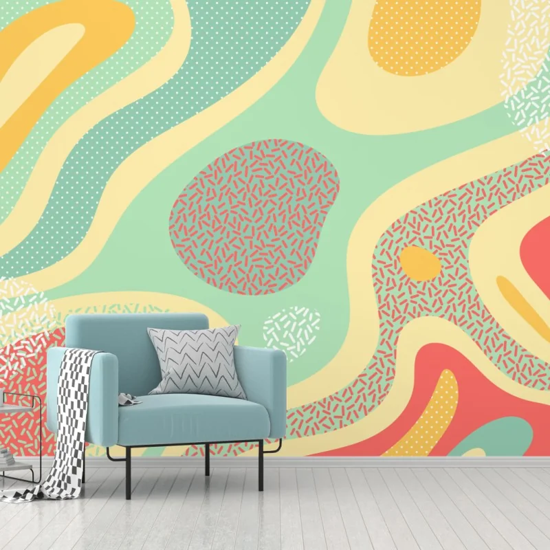 Fototapeta pastelowy organiczny wzór abstrakcyjny – Wallissimo® Fototapeta pastelowy organiczny wzór abstrakcyjny – Wallissimo®