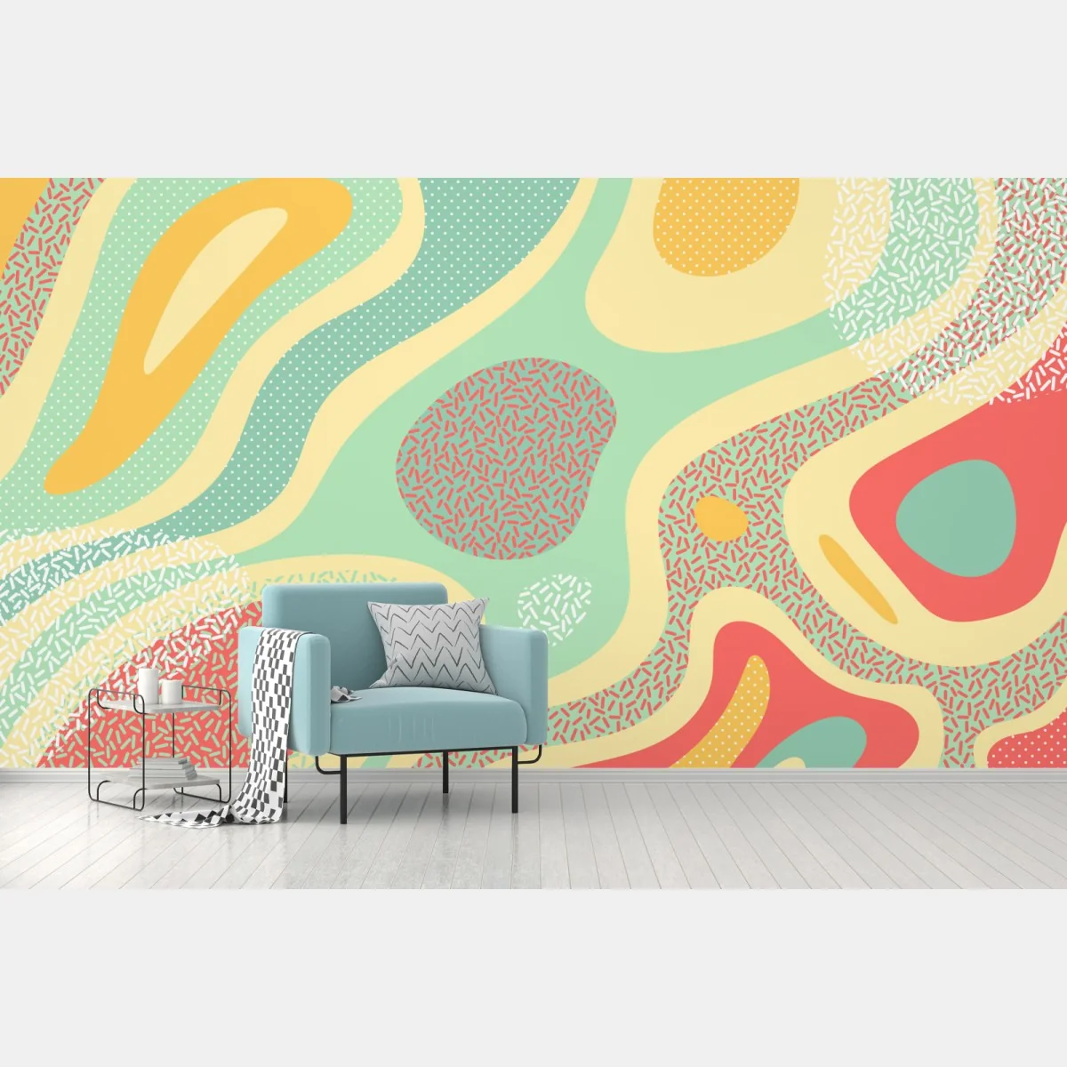 Fototapeta pastelowy organiczny wzór abstrakcyjny – Wallissimo® Fototapeta pastelowy organiczny wzór abstrakcyjny – Wallissimo®