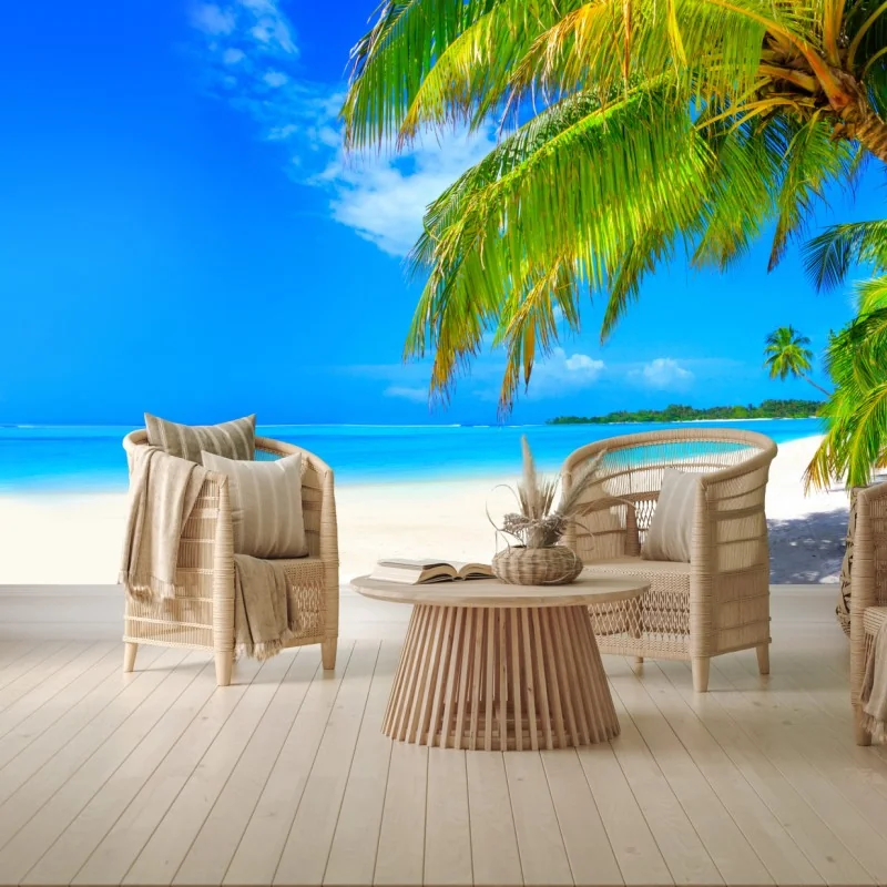 Fototapeta tropikalna turkusowa plaża – Wallissimo® Fototapeta tropikalna turkusowa plaża – Wallissimo®