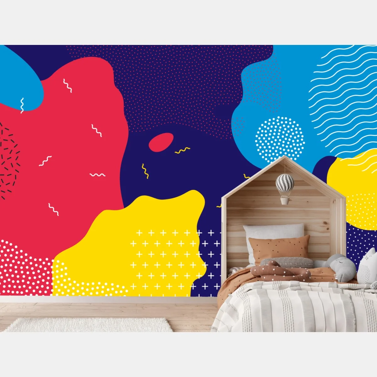 Fototapeta żywy abstrakcyjny wzór kształtów – Wallissimo® Fototapeta żywy abstrakcyjny wzór kształtów – Wallissimo®