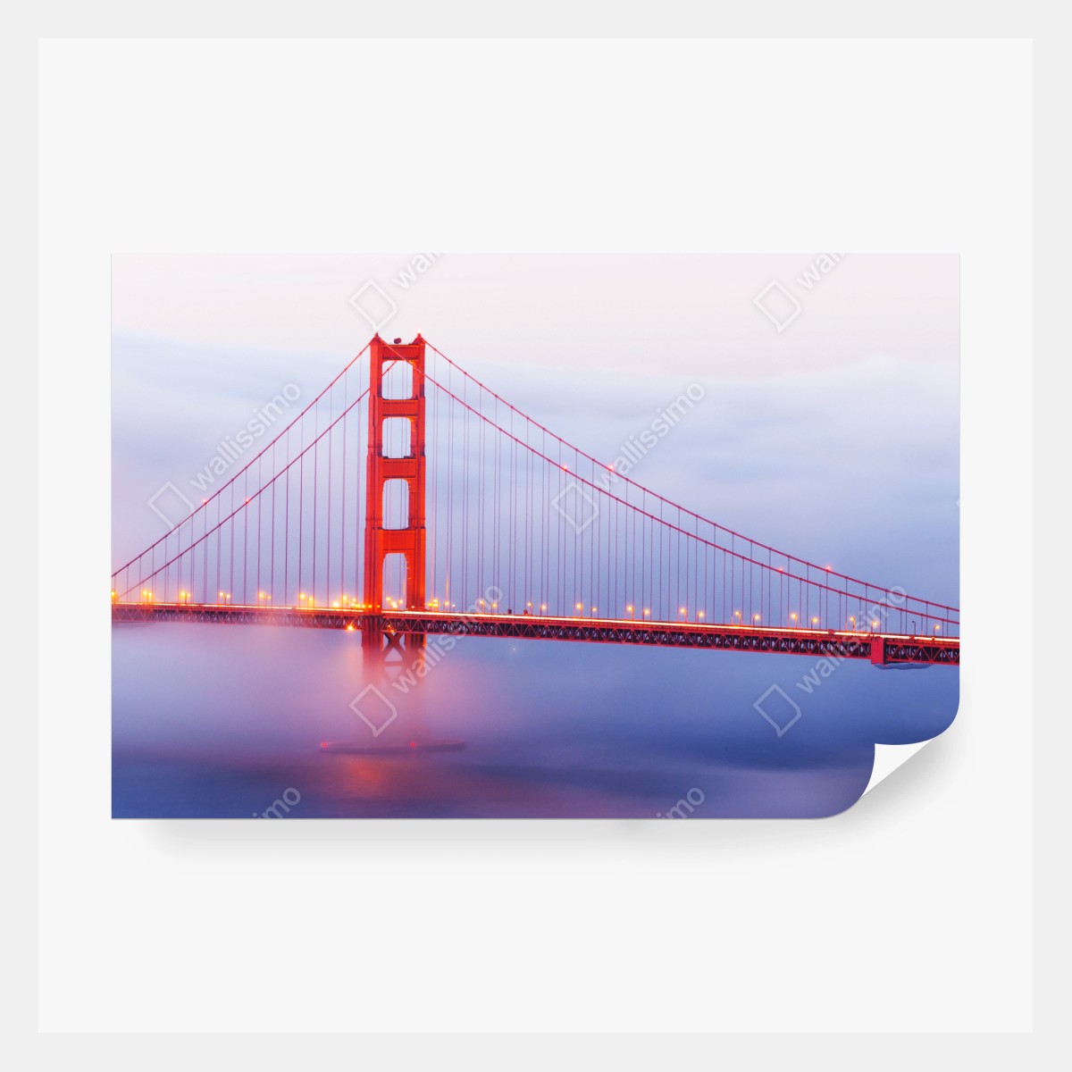 Fototapeta Golden Gate most we mgle – Wallissimo® Fototapeta Golden Gate most we mgle – Wallissimo®