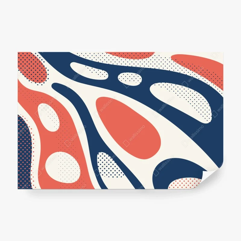 Fototapeta retro wzór surfingowy z furgonetką i falami – Wallissimo®