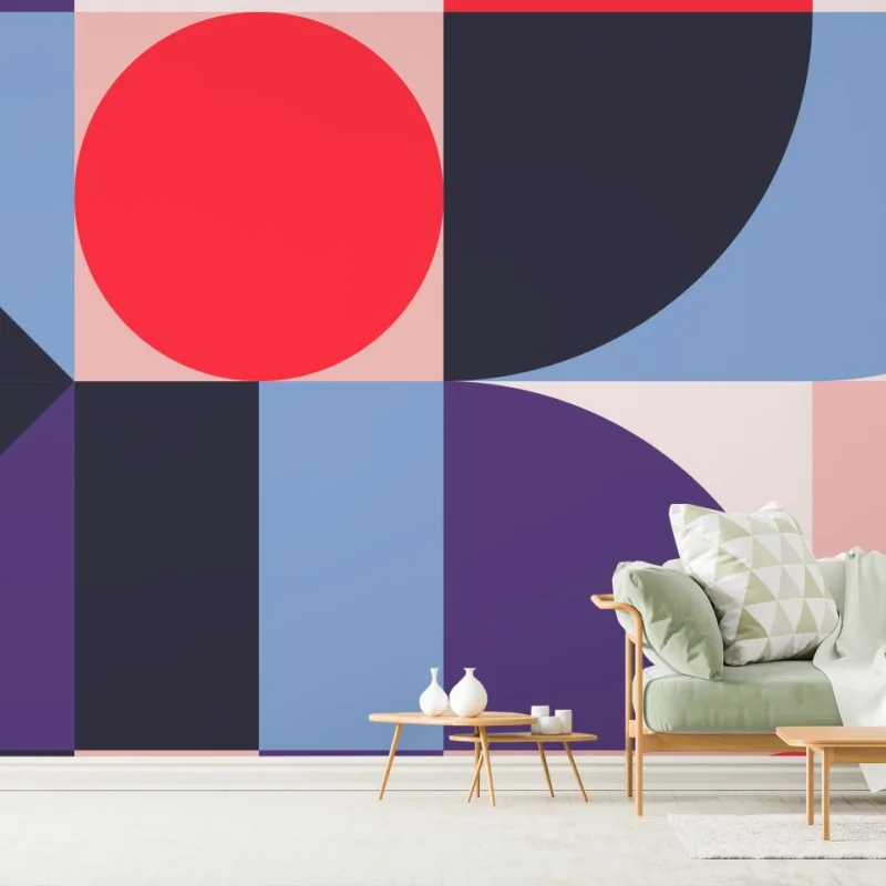 Fototapeta geometryczna pastelowa kompozycja – Wallissimo® Fototapeta geometryczna pastelowa kompozycja – Wallissimo®